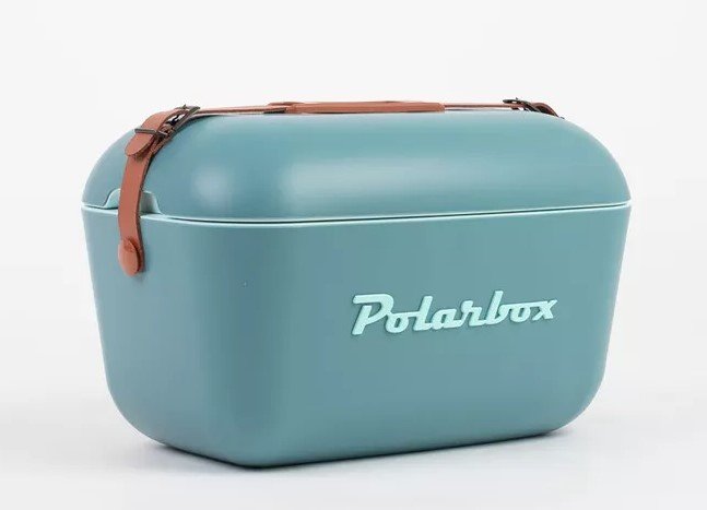cooler polarbox bag azul 20 l com alca marrom