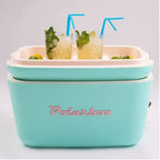 cooller polarbox verde agua com alca marron 20 l ilustrada