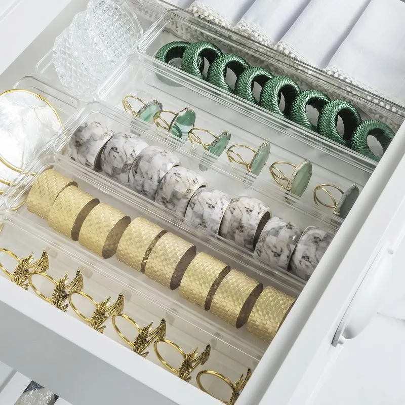 organizador de gavetas clear 30 x 7 5 x 5 6 cm ou