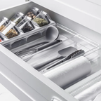 organizador de gavetas clear 37 5 x 30 x 5 6 cm natural ambientada