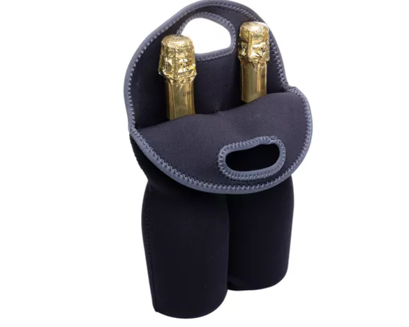 porta vinho termico de 2 garrafas preto