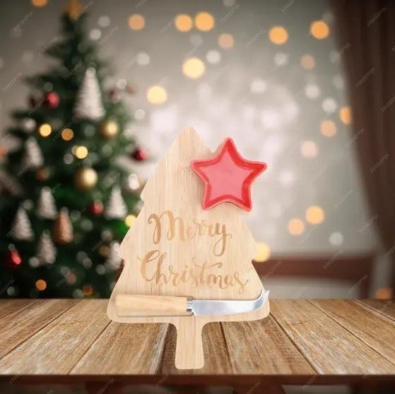 tabua de bambu merry christmas