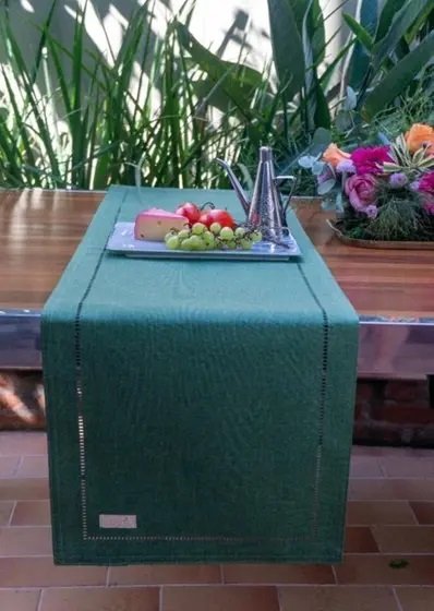 trilho de mesa glamour musgo 2