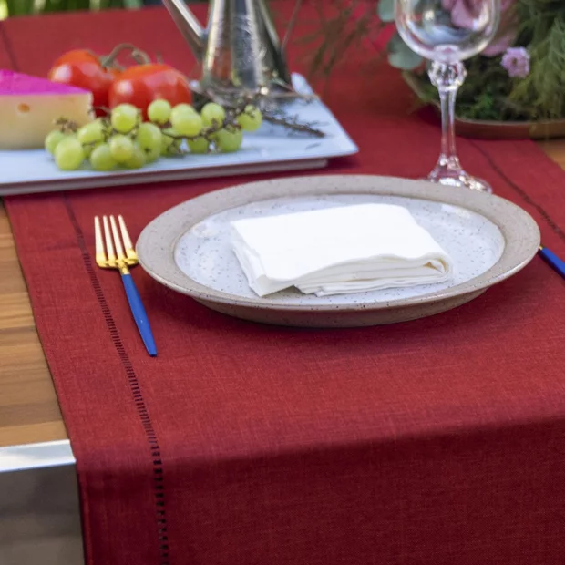trilho de mesa glamour vermelho 1