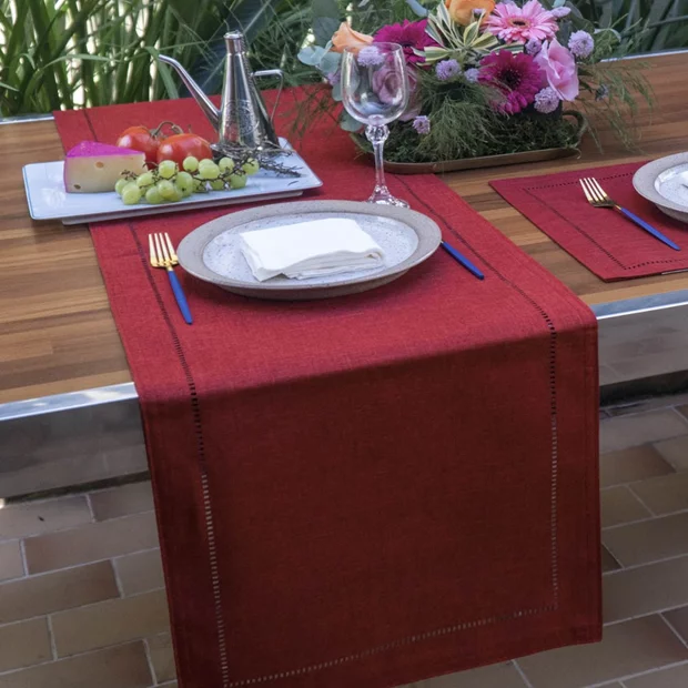 trilho de mesa glamour vermelho 2