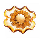 vaso de vidro italy ambar e marrom 11cm x 9cm x 11 5cm lyor 4
