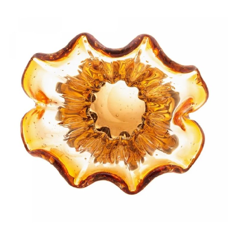 vaso de vidro italy ambar e marrom 11cm x 9cm x 11 5cm lyor 4
